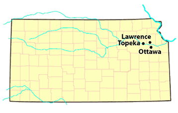 Sara Smarsh map, Lawrence, Topeka, Ottawa